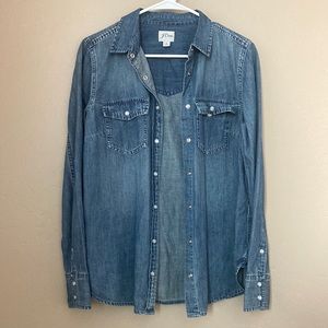 J. Crew Denim Button-Up Size 8
